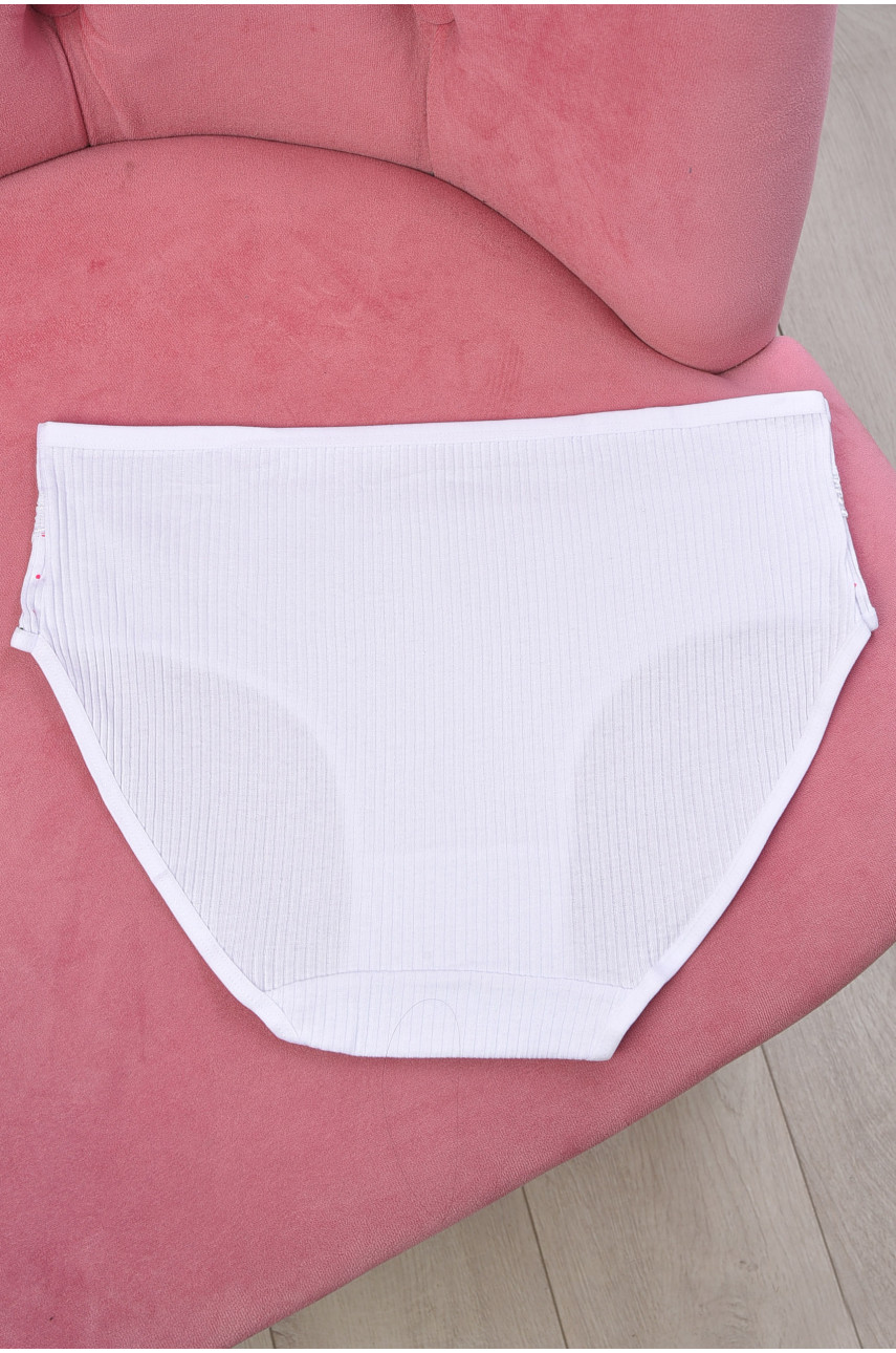 Трусы женские полубатальные белого цвета 3951 186460