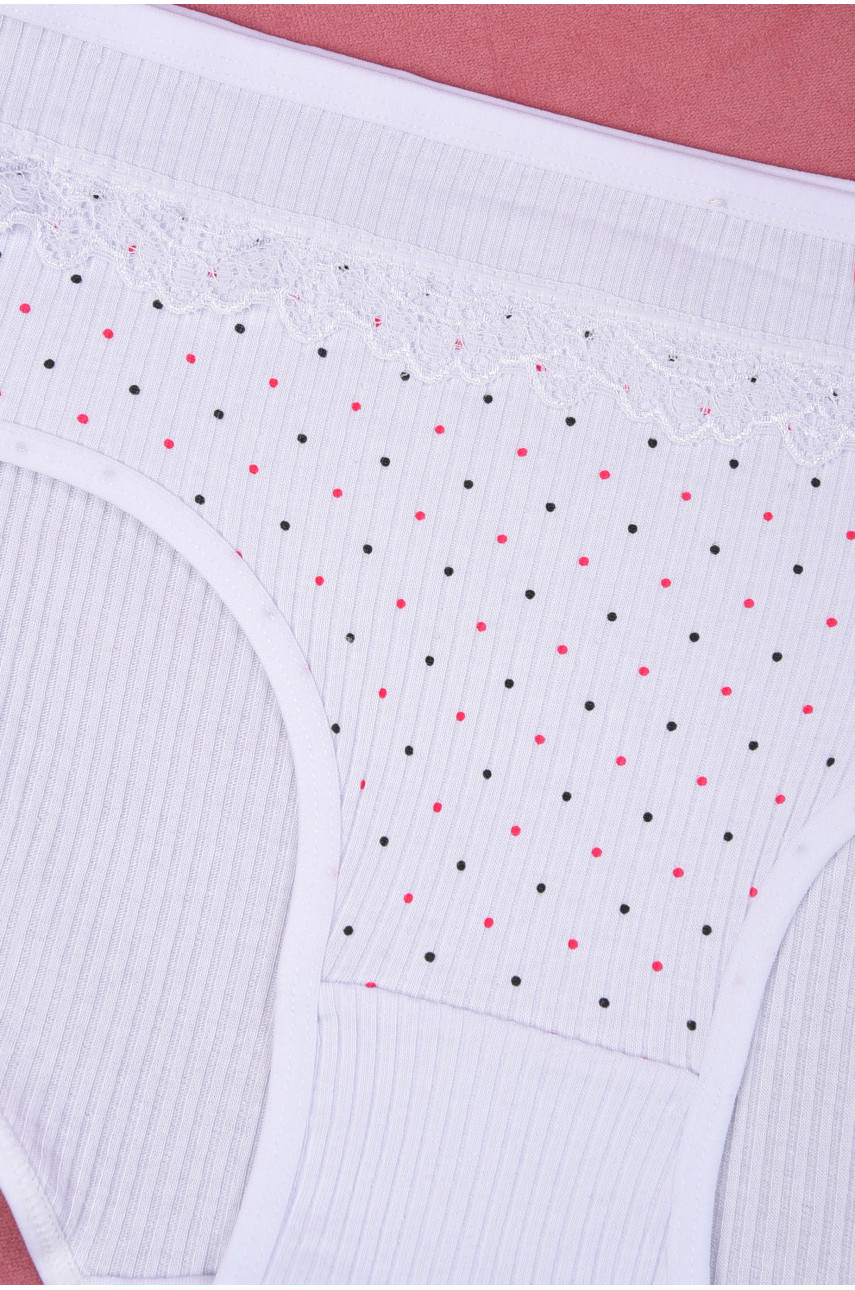 Трусы женские полубатальные белого цвета 3951 186460