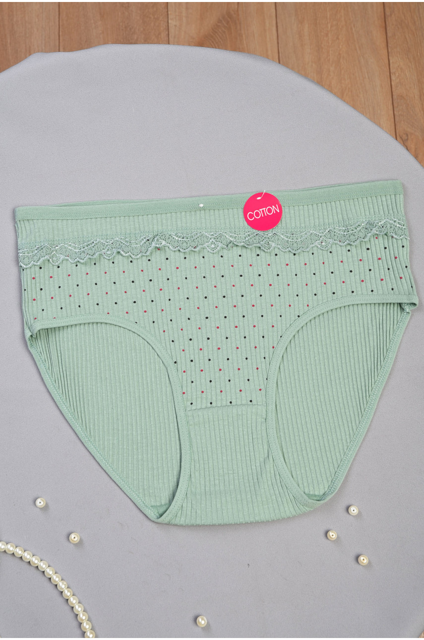 Трусы женские полубатальные зеленого цвета 3951 186462