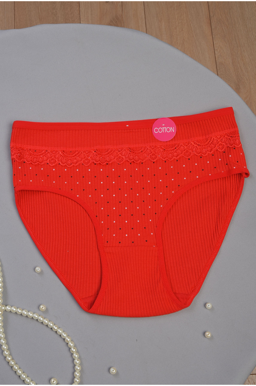 Трусы женские полубатальные красного цвета 3951 186463