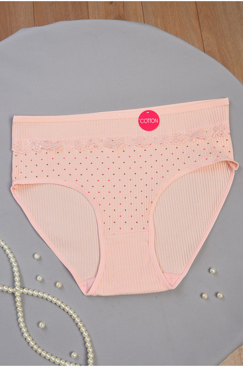 Трусы женские полубатальные персикового цвета 3951 186464