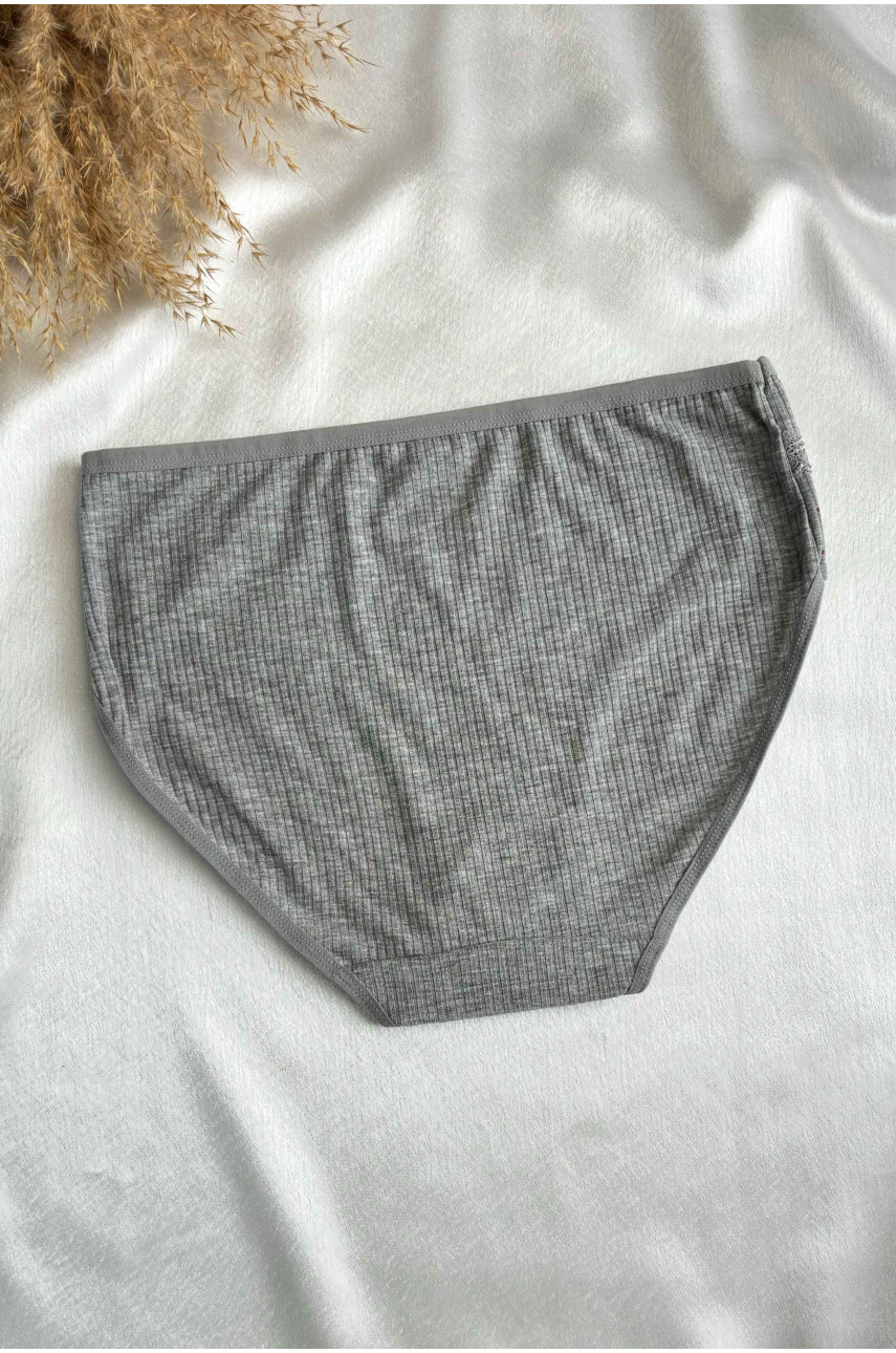 Трусы женские полубатальные серого цвета 3951 186465