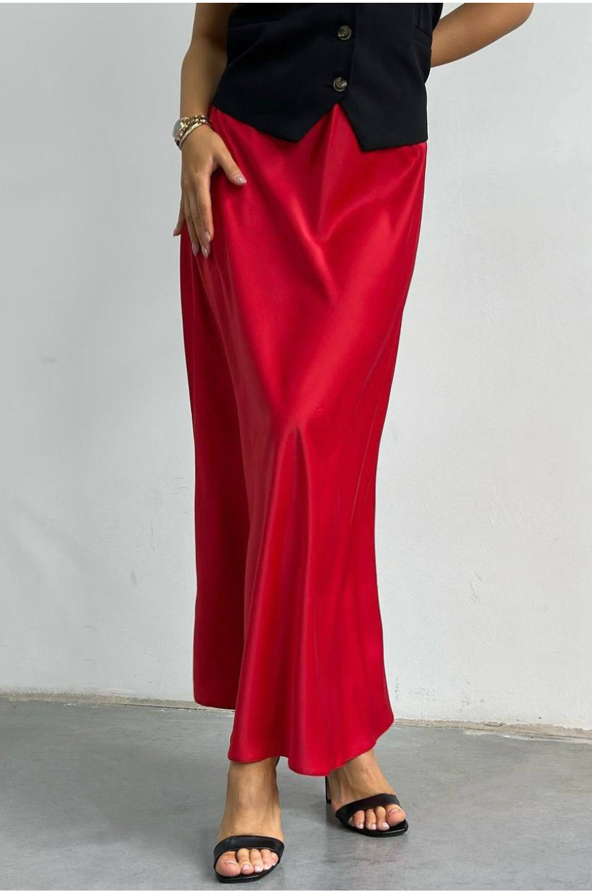 Юбка шелковая красного цвета 1372 186515 Юбка шелковая красного цвета 1372 186515