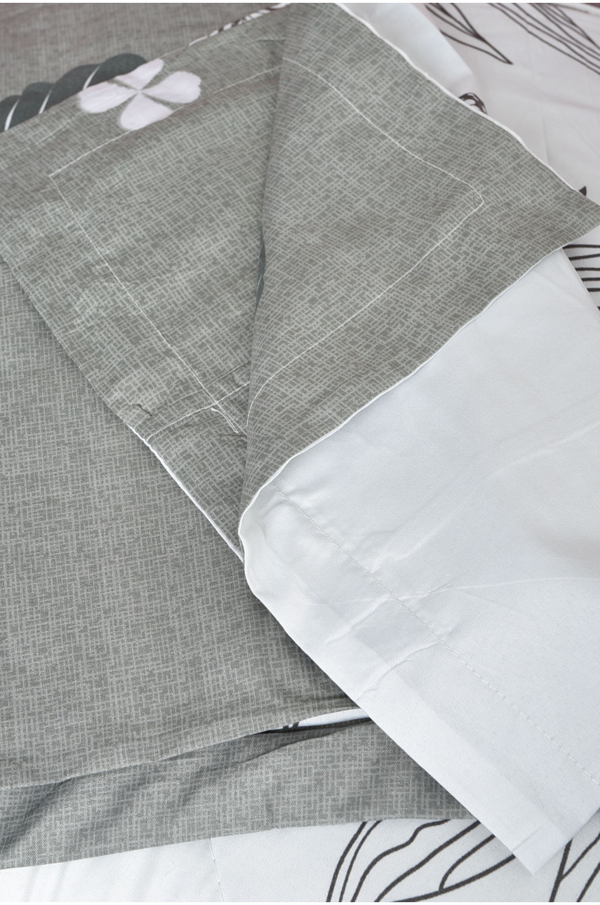 Комплект постельного белья с одеялом серого цвета полуторный 07187 186517