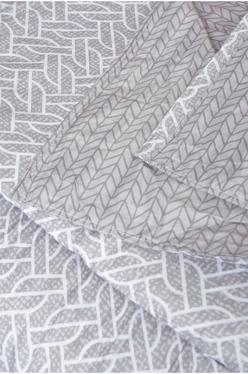 Комплект постельного белья с одеялом серого цвета полуторный 07187 186519