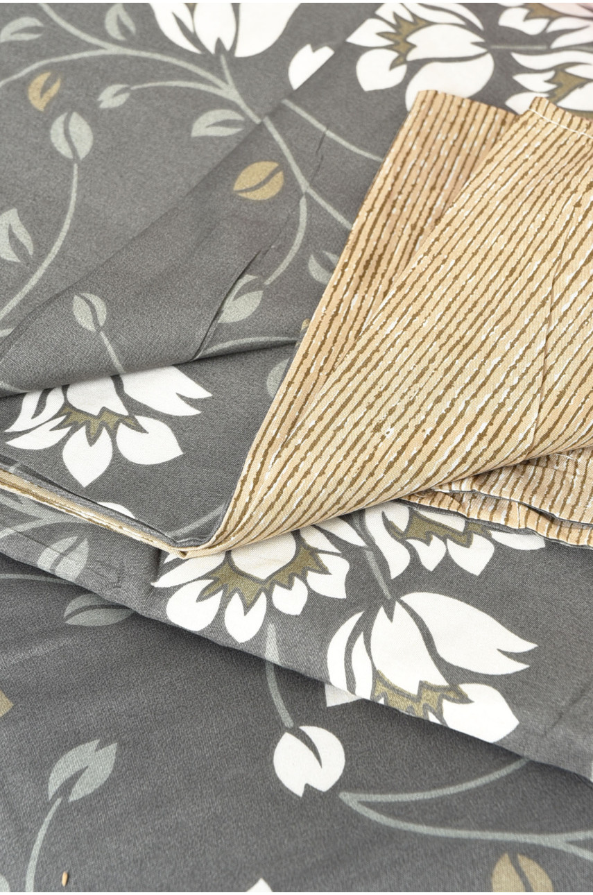 Комплект постельного белья с одеялом темно-серого цвета полуторный 07187 186522