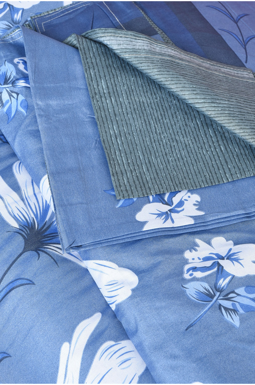 Комплект постельного белья с одеялом синего цвета полуторный 07187 186528