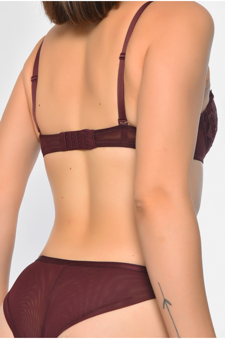 Комплект женский бордового цвета чашка С 2127 186543