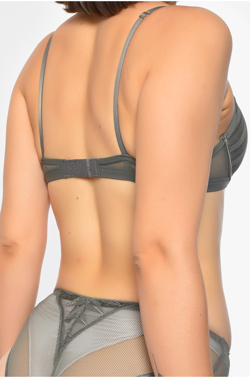 Комплект женский серого цвета чашка В 8167 186568 Комплект женский серого цвета чашка В 8167 186568