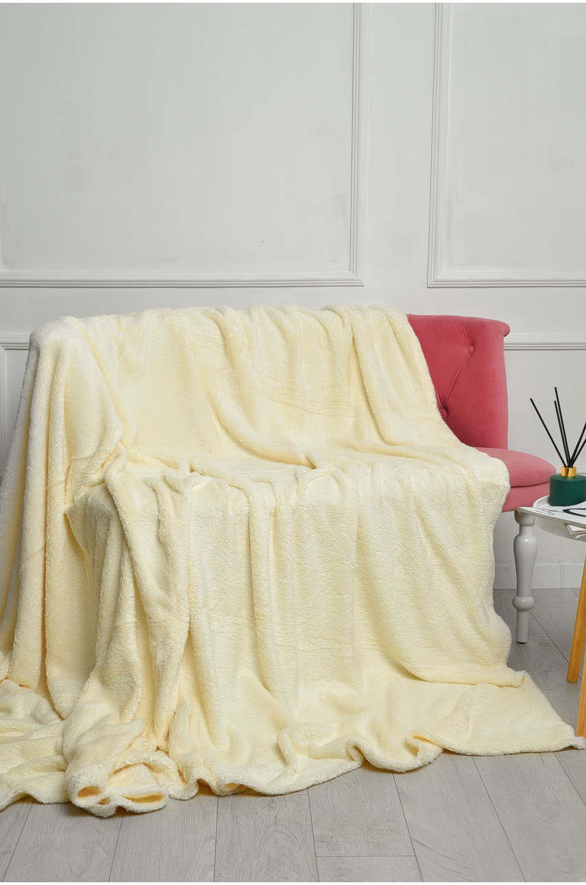 Плед однотонный молочного цвета размер 220*240 08953 186570