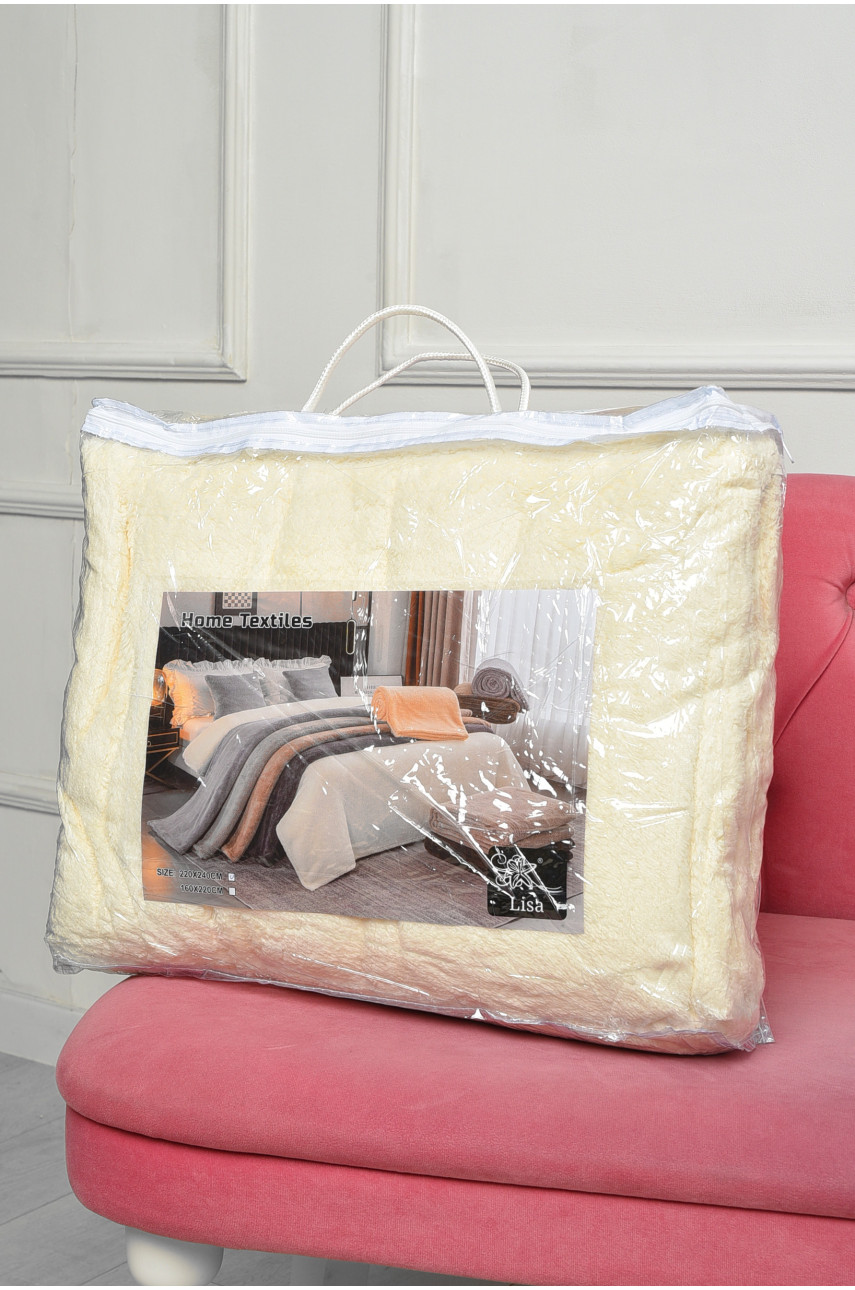 Плед однотонный молочного цвета размер 220*240 08953 186570