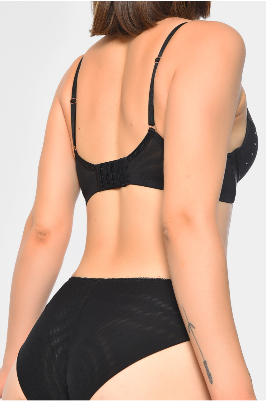 Комплект жіночий чорного кольору чашка B 9836 186575 Комплект жіночий чорного кольору чашка B 9836 186575