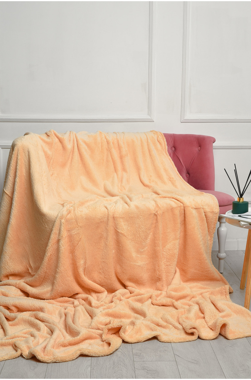 Плед однотонный светло-бежевого цвета размер 220*240 08953 186583