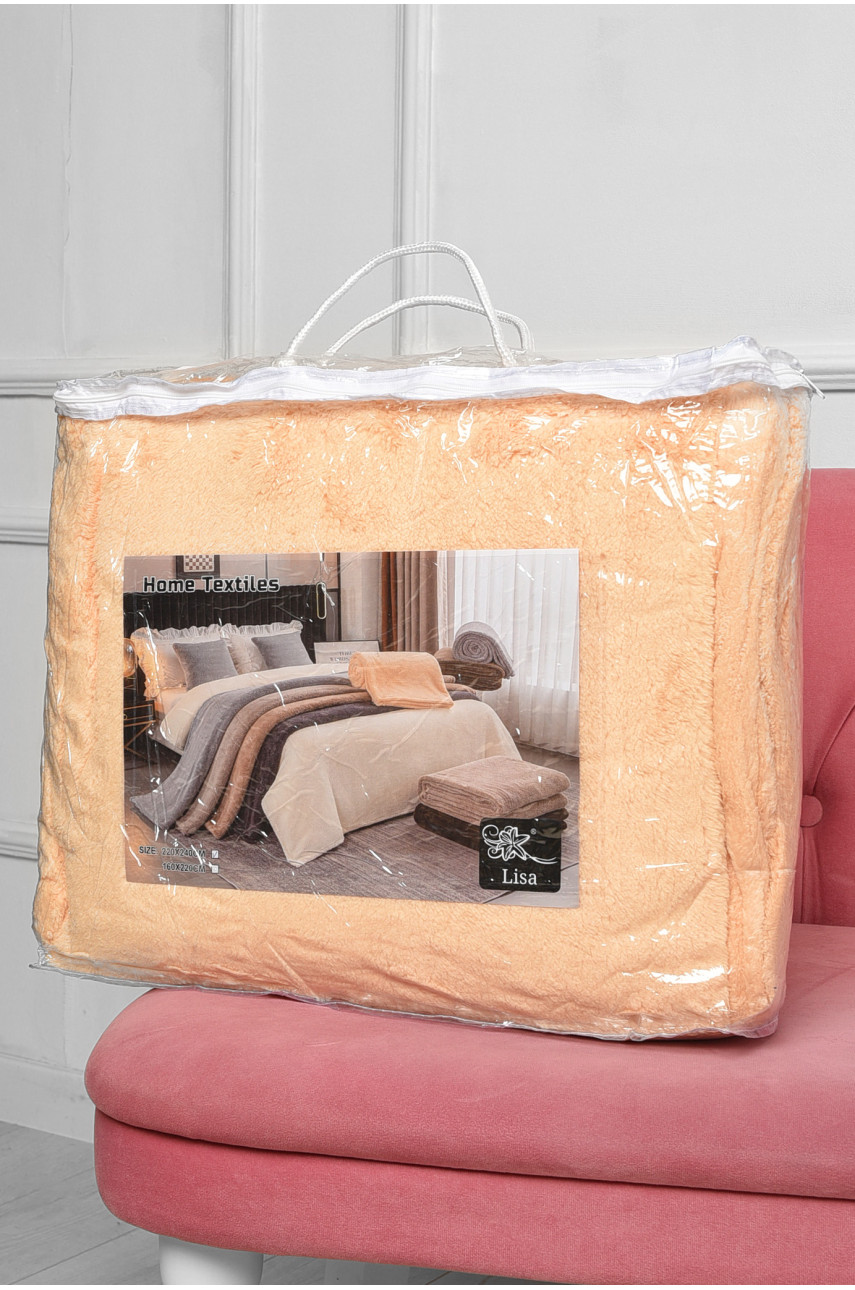 Плед однотонный светло-бежевого цвета размер 220*240 08953 186583