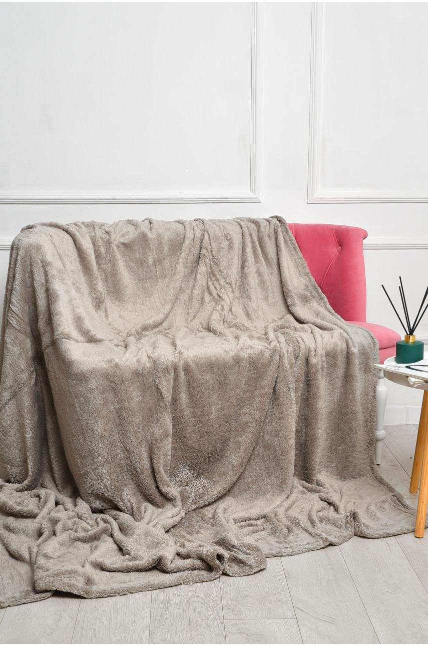 Плед однотонный серого цвета размер 220*240 08953 186586