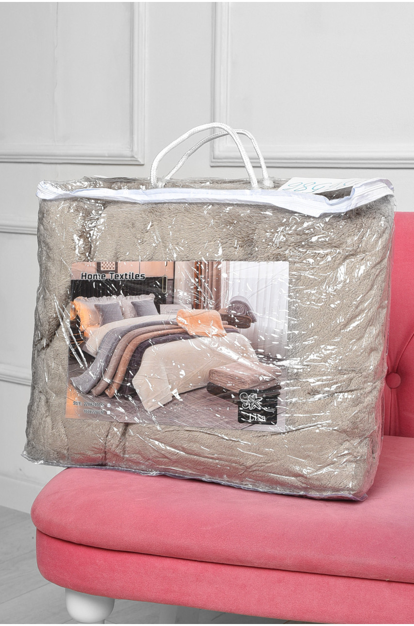 Плед однотонный серого цвета размер 220*240 08953 186586