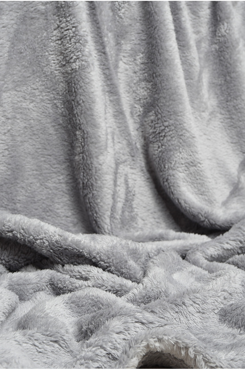 Плед однотонный светло-серого цвета размер 220*240 08953 186588