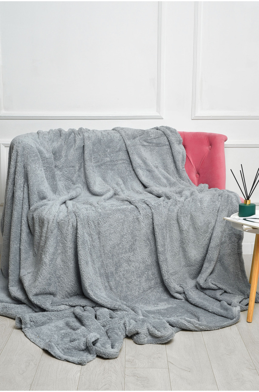 Плед однотонный темно-серого цвета размер 220*240 08953 186591