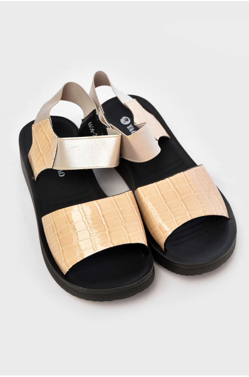 Босоніжки жіночі бежевого кольору 6606-2 186608