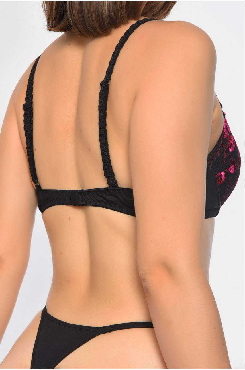 Комплект женский черного цвета чашка С 745 186711