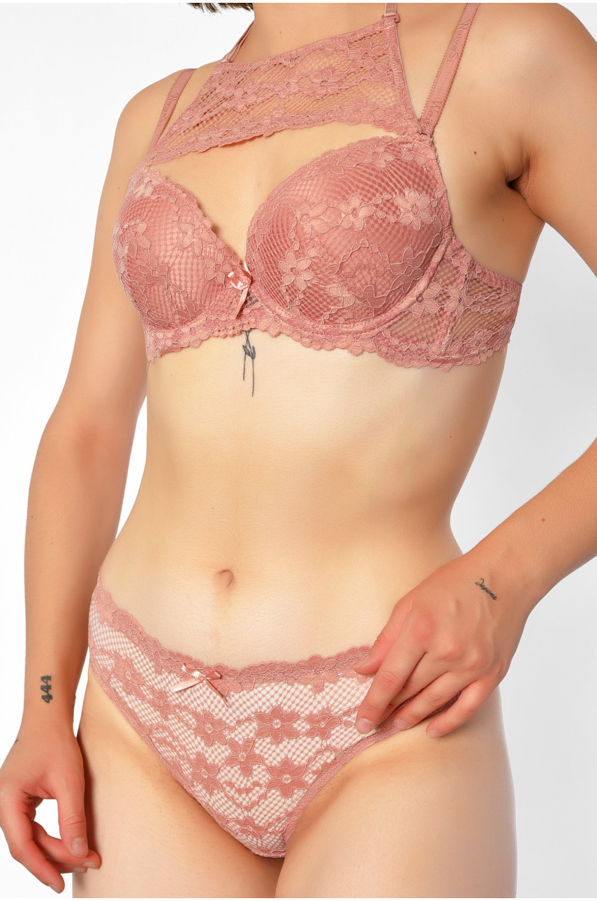 Комплект жіночий пудрового кольору чашка В 8265 186731 Комплект жіночий пудрового кольору чашка В 8265 186731