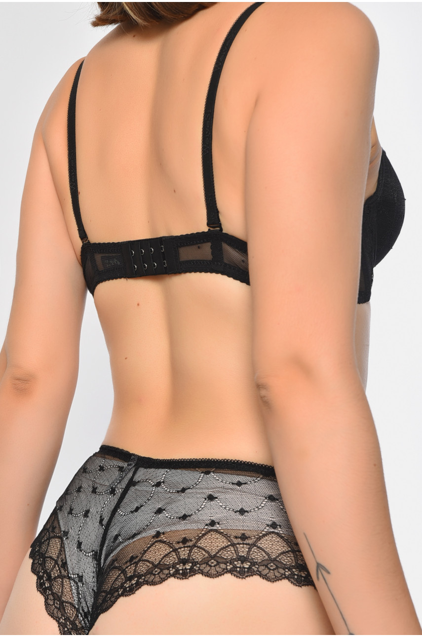 Комплект женский черного цвета чашка С 647 186761