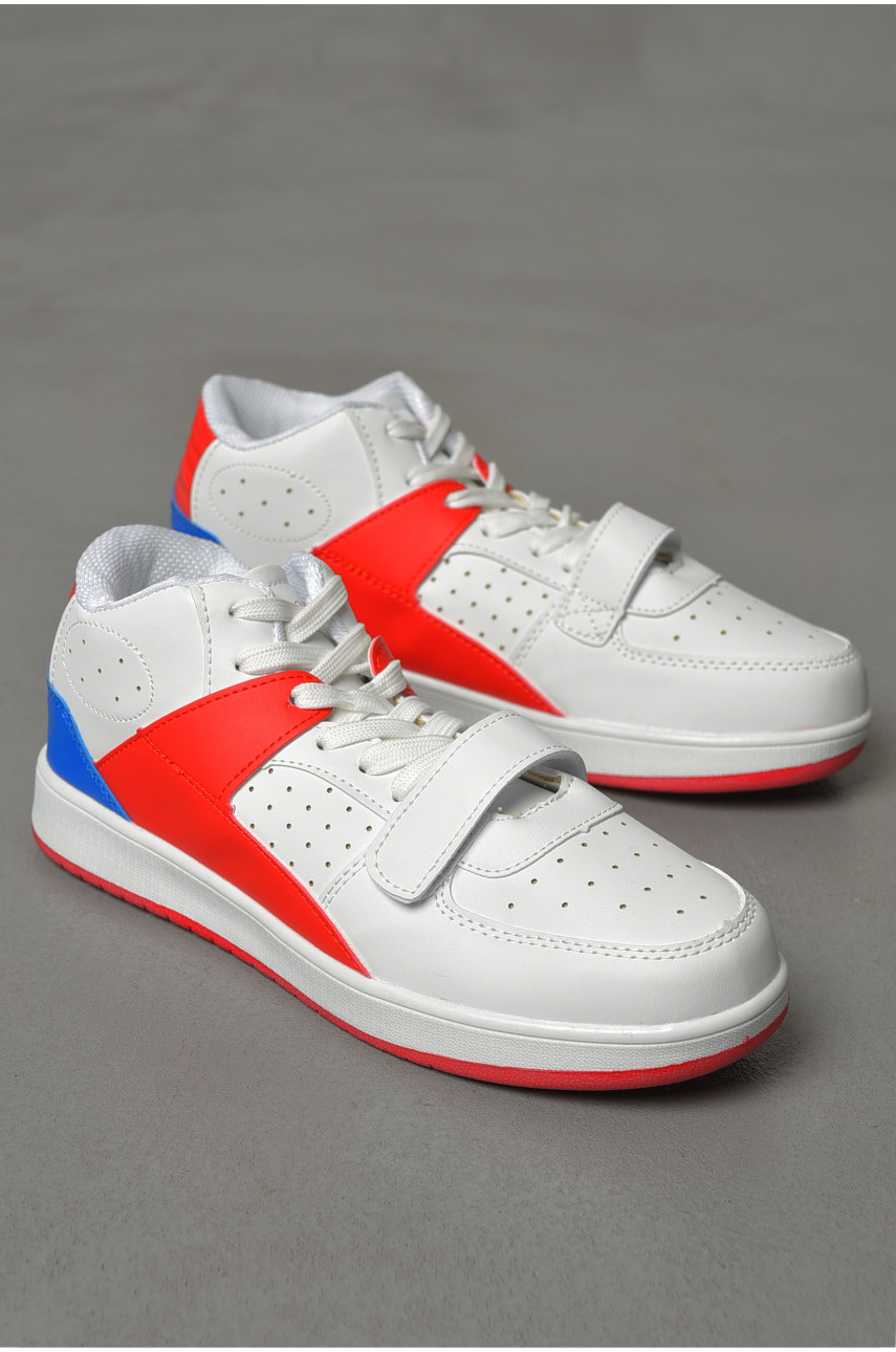 Кросівки чоловічі білого кольору з різнокольоровою вставкою 8937А-6 186842