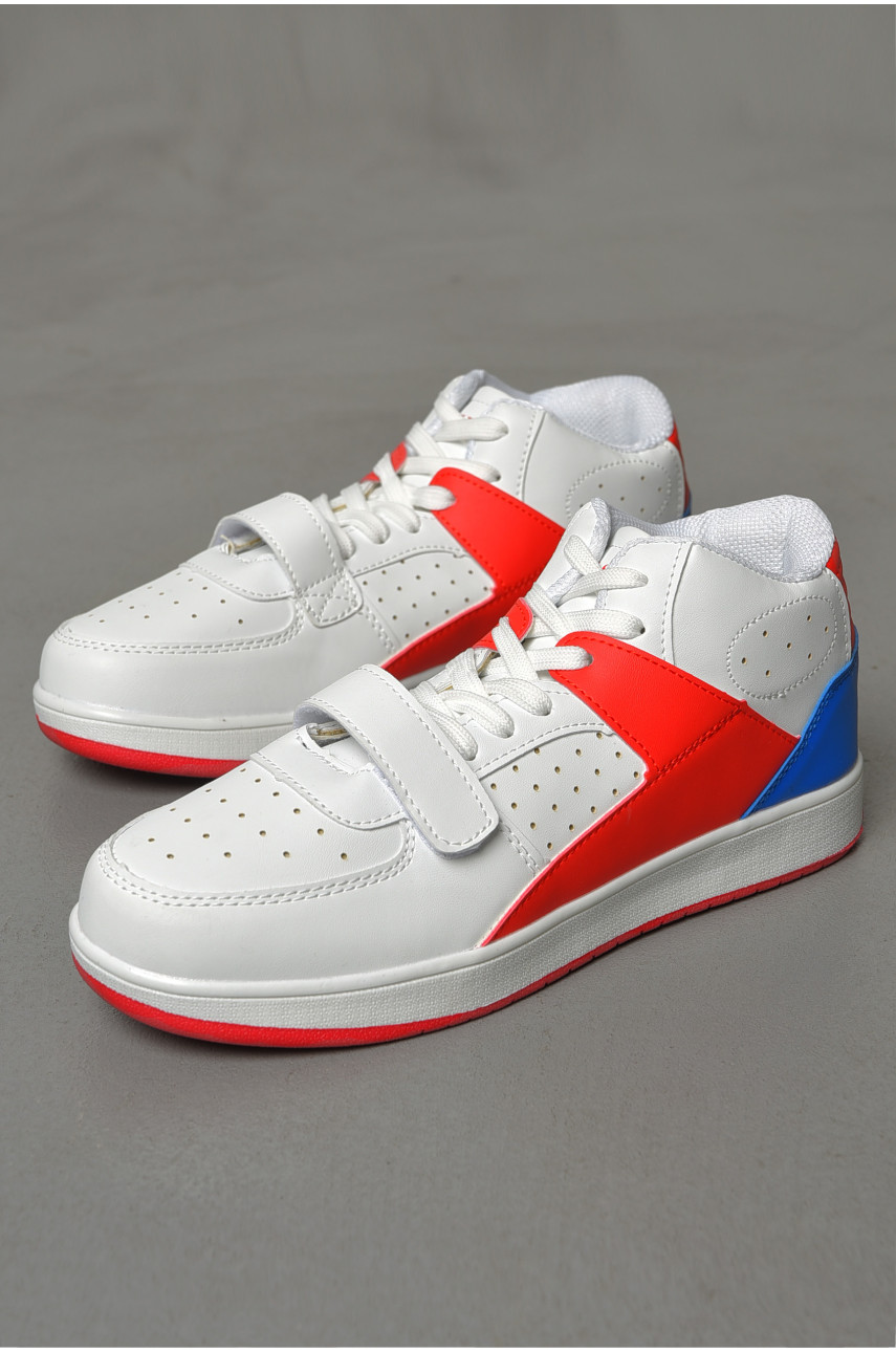 Кросівки чоловічі білого кольору з різнокольоровою вставкою 8937А-6 186842