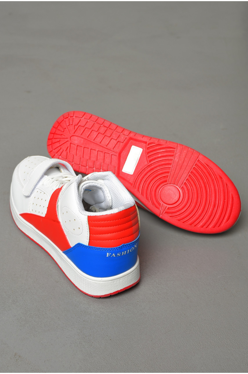 Кросівки чоловічі білого кольору з різнокольоровою вставкою 8937А-6 186842