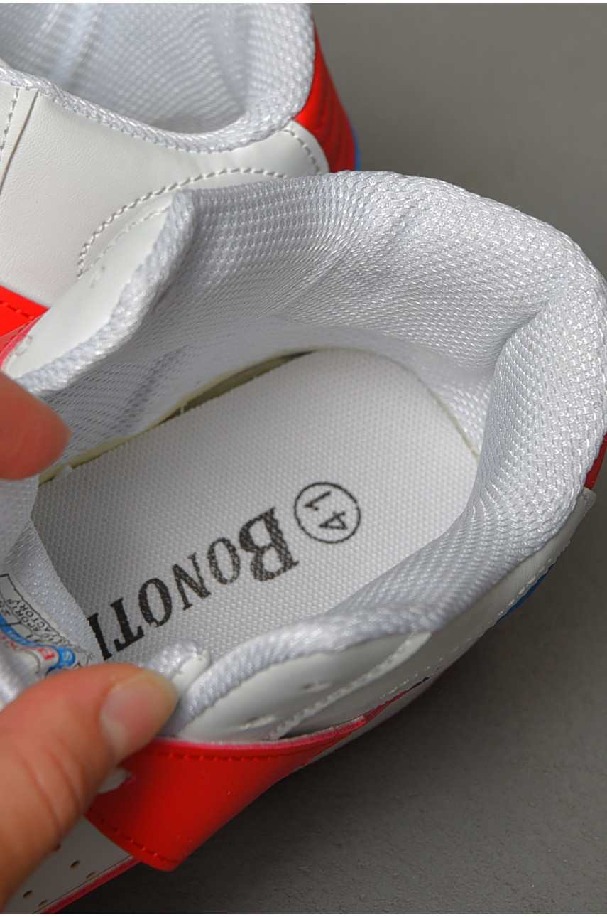 Кросівки чоловічі білого кольору з різнокольоровою вставкою 8937А-6 186842