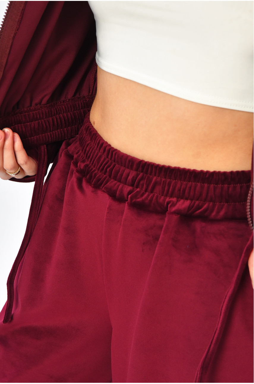 Спортивний костюм жіночий бордового  кольору 1053 186843