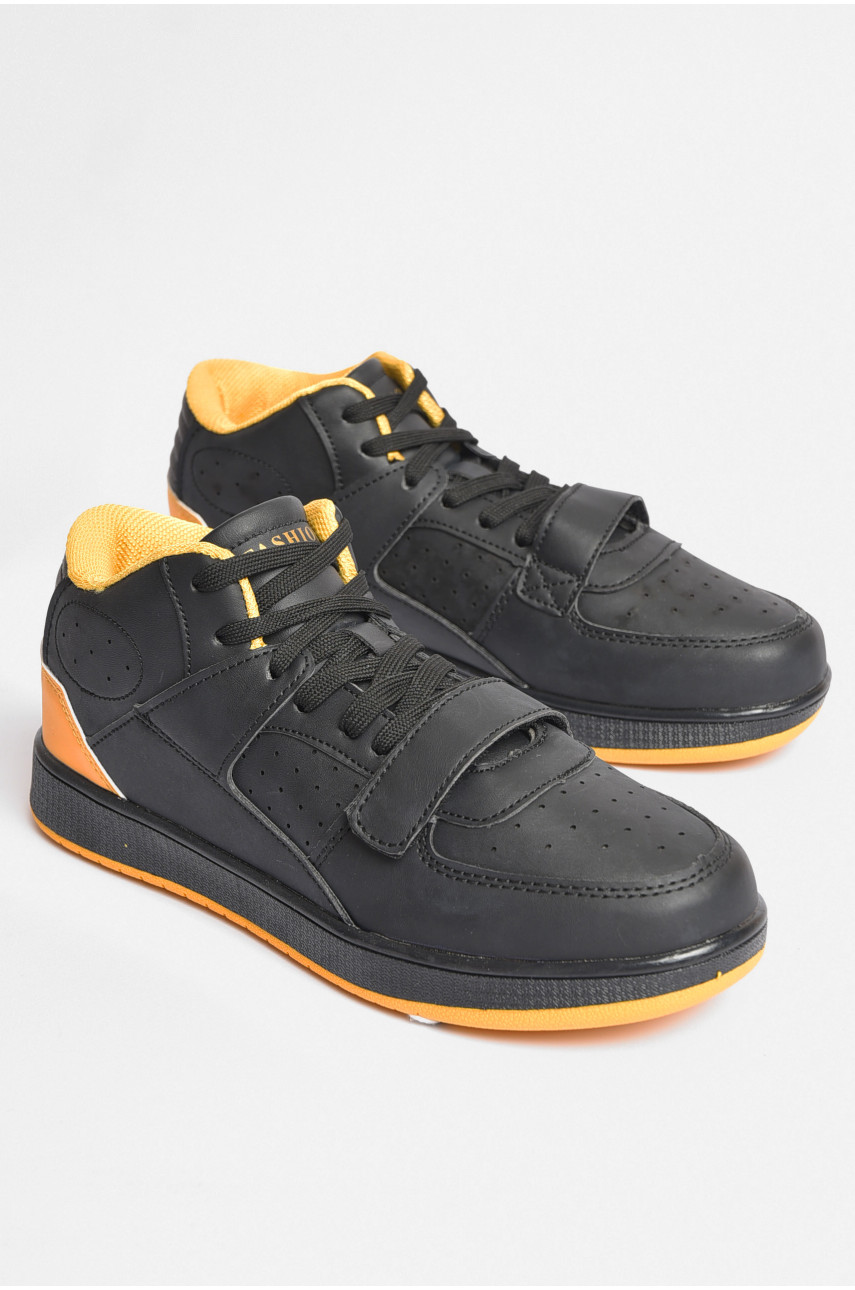 Кросівки чоловічі чорного кольору на шнурівці 8937А-2 186845