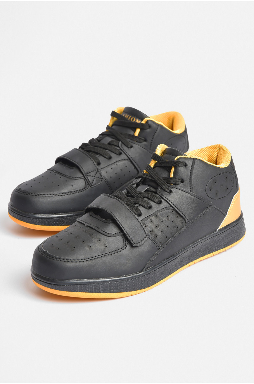 Кросівки чоловічі чорного кольору на шнурівці 8937А-2 186845