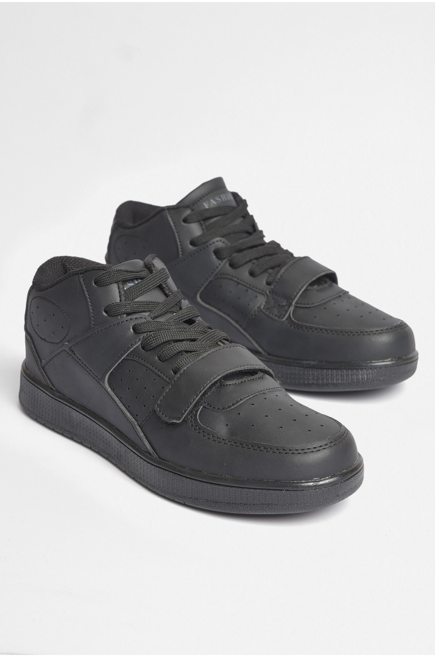 Кросівки чоловічі чорного кольору на шнурівці 8937А-3 186846