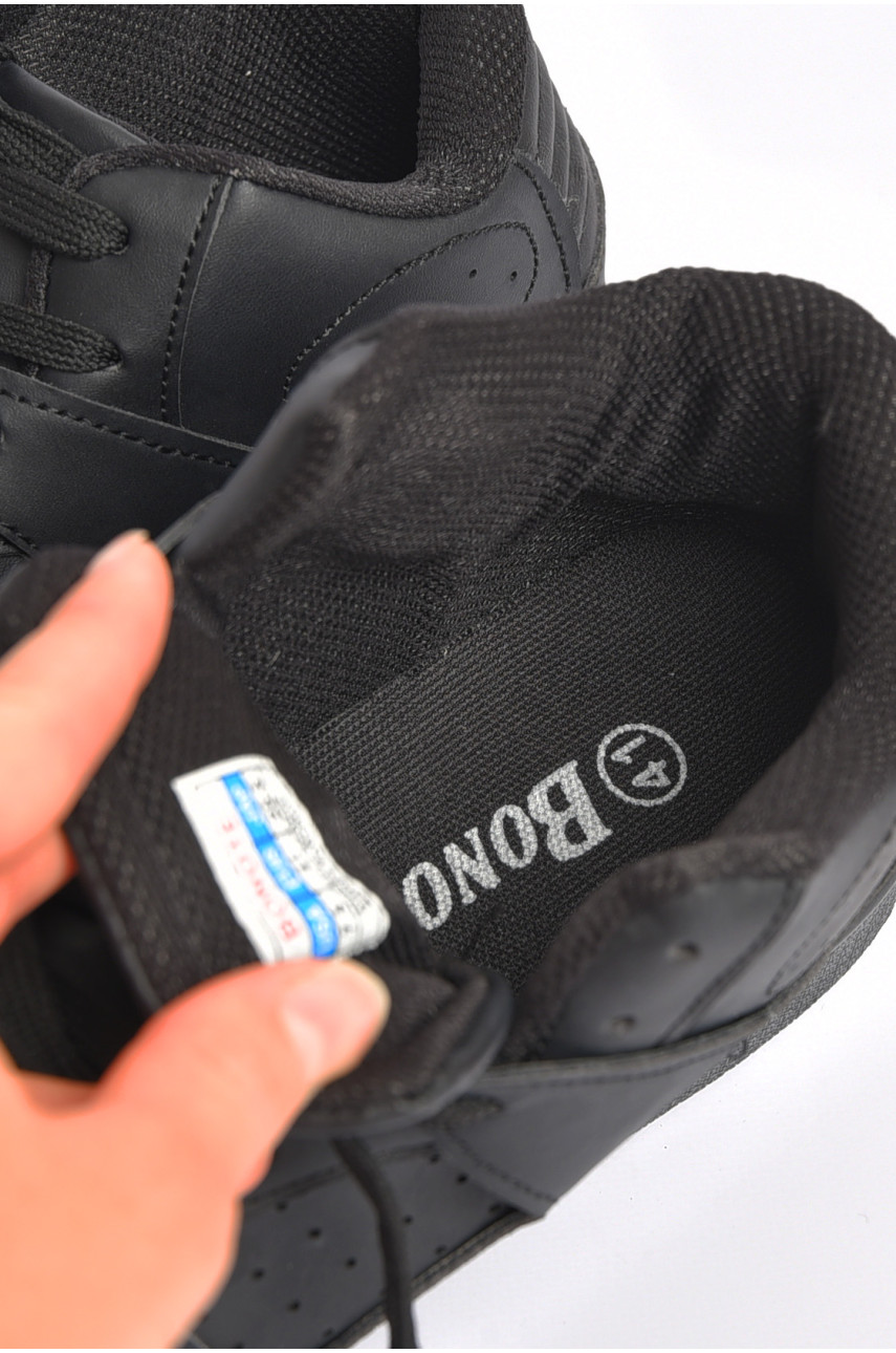 Кросівки чоловічі чорного кольору на шнурівці 8937А-3 186846 Кросівки чоловічі чорного кольору на шнурівці 8937А-3 186846