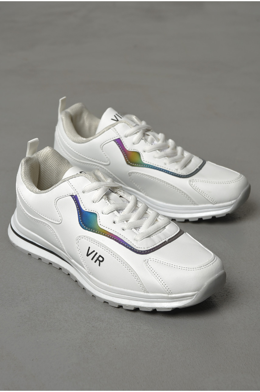 Кросівки чоловічі білого кольору на шнурівці 8956А-7 186849