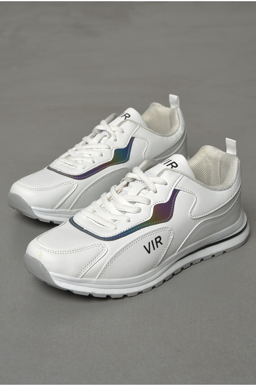 Кросівки чоловічі білого кольору на шнурівці 8956А-7 186849