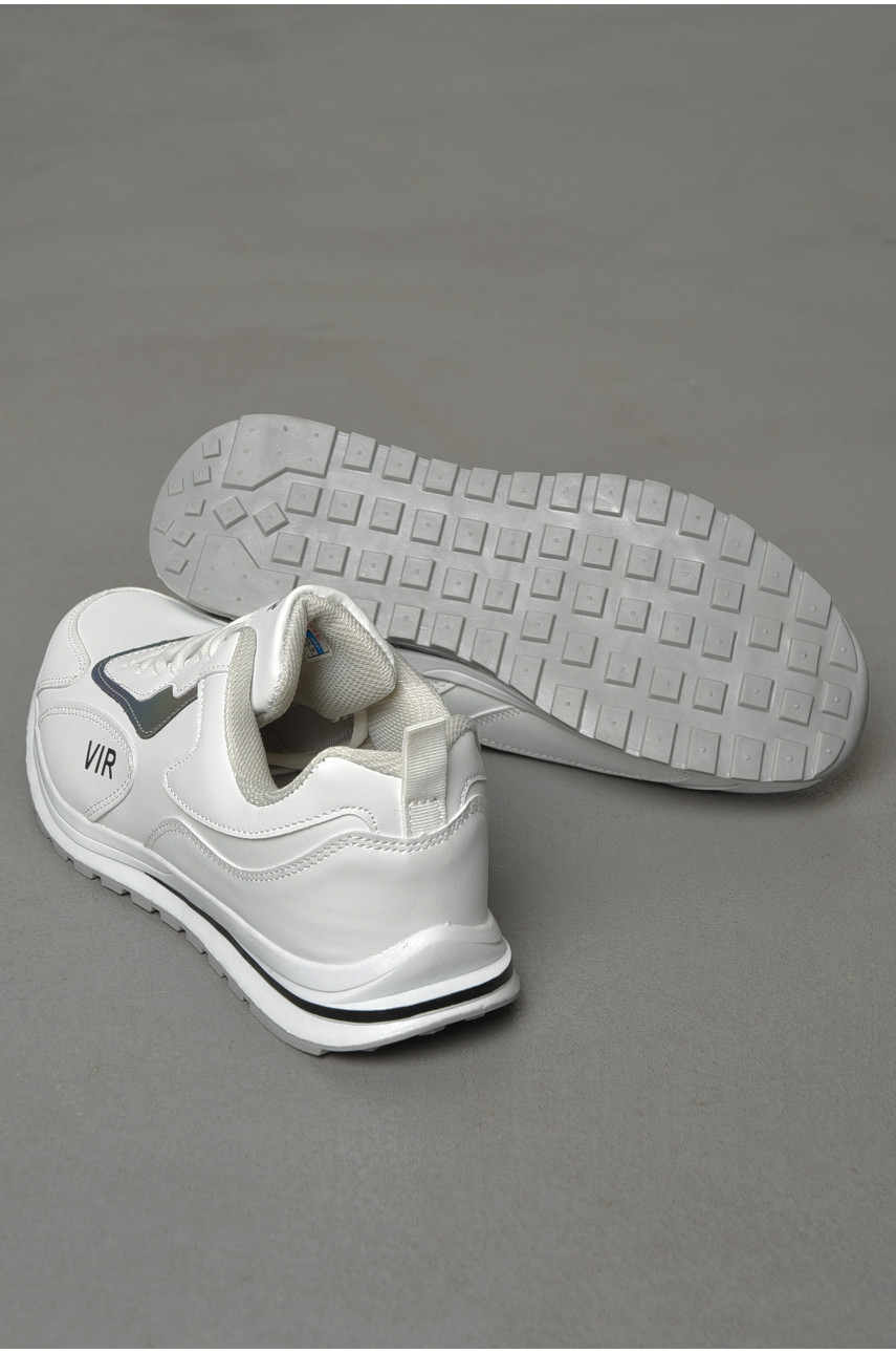 Кросівки чоловічі білого кольору на шнурівці 8956А-7 186849 Кросівки чоловічі білого кольору на шнурівці 8956А-7 186849