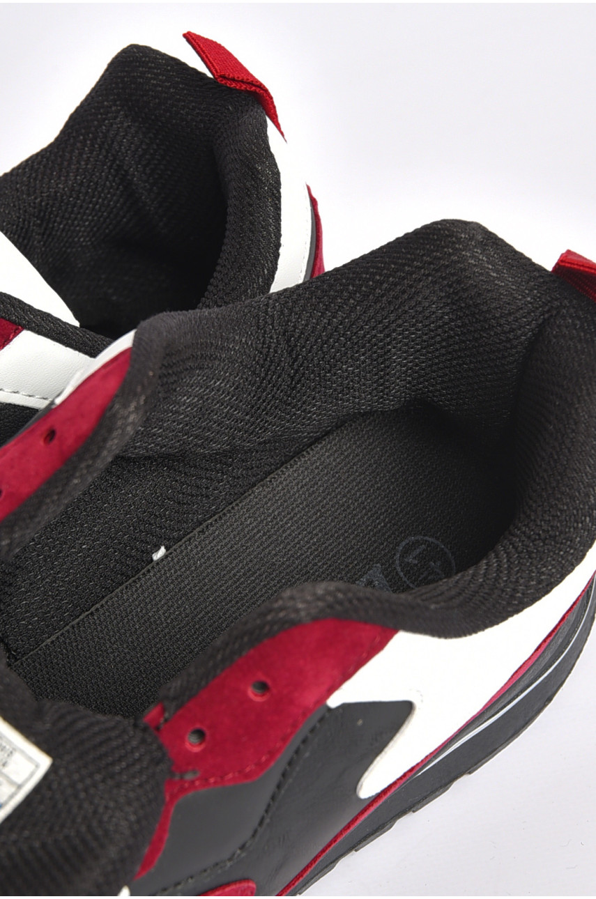 Кросівки чоловічі бордового кольору на шнурівці 8956А-5 186851 Кросівки чоловічі бордового кольору на шнурівці 8956А-5 186851