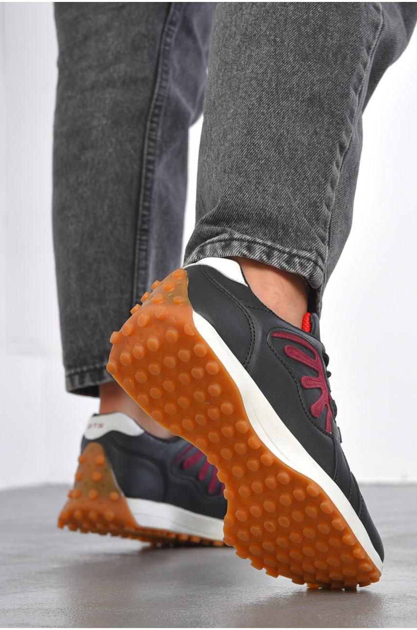 Кросівки жіночі чорного кольору на шнурівці 8959В-1 186856