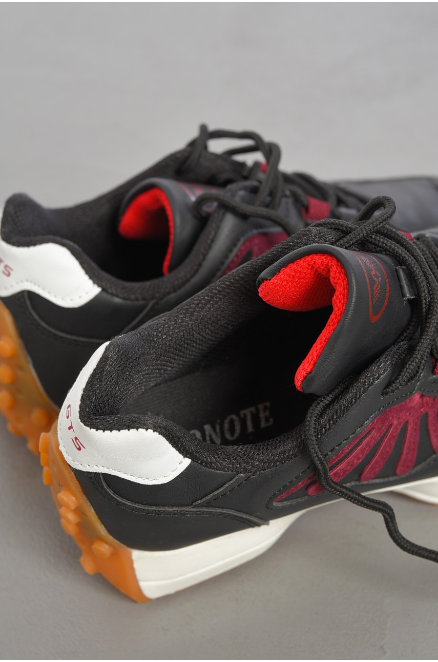 Кросівки жіночі чорного кольору на шнурівці 8959В-1 186856