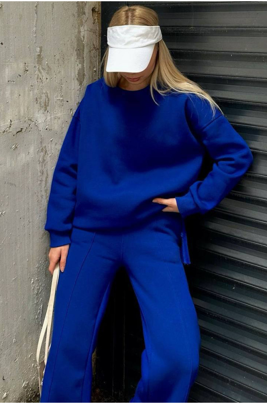 Спортивный костюм женский на флисе цвета электрик 1209 186890