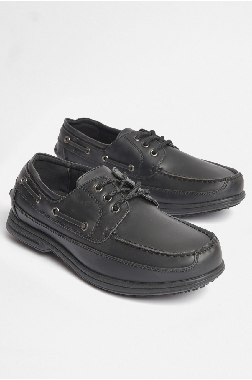 Туфлі чоловічі чорного кольору на шнурівці а888 186912