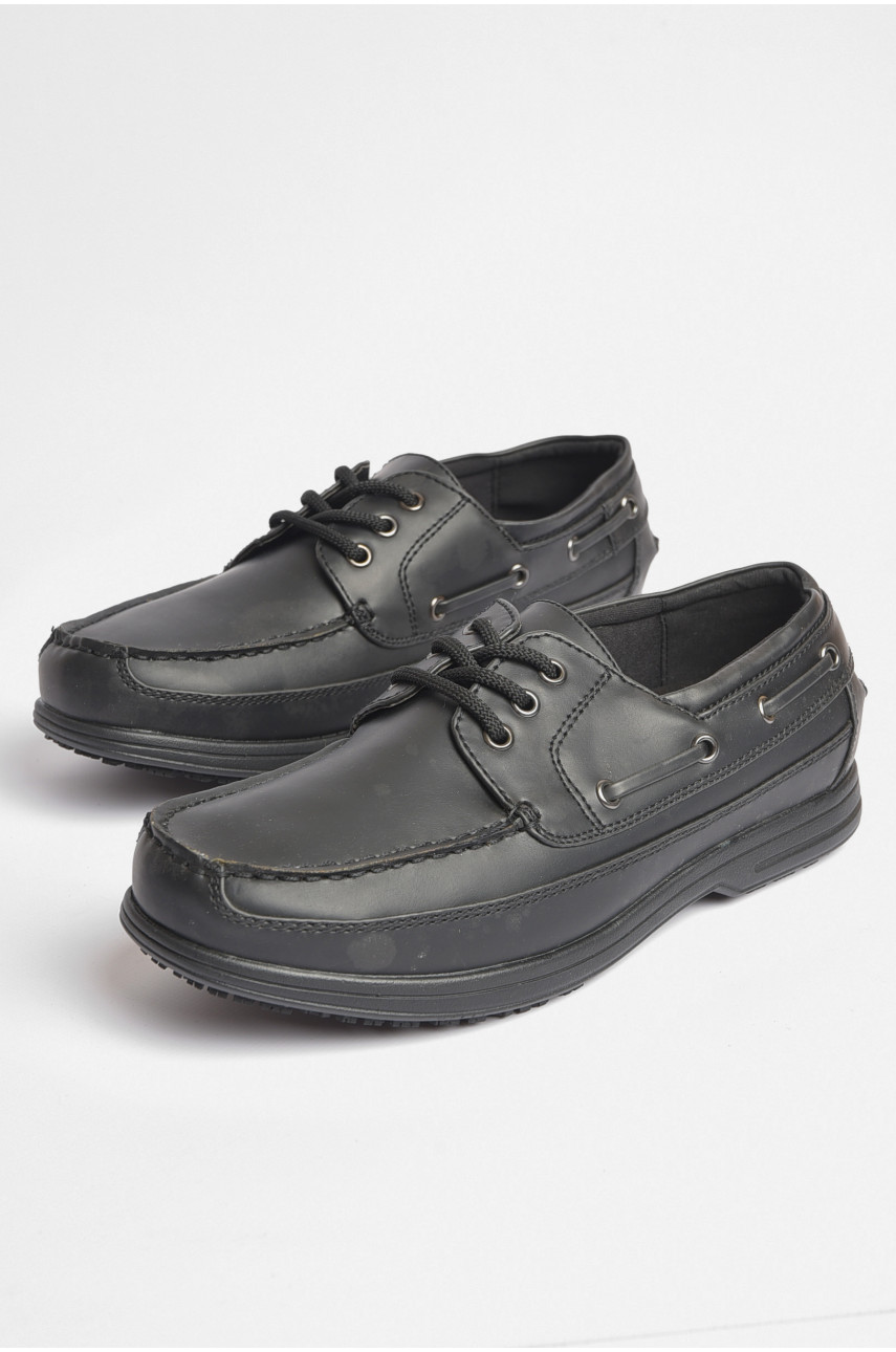 Туфлі чоловічі чорного кольору на шнурівці а888 186912