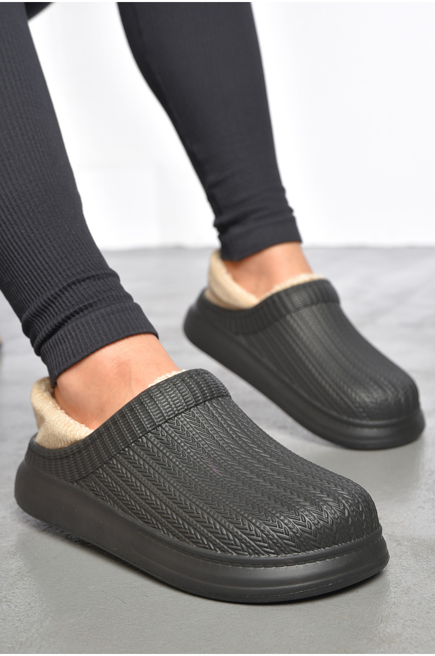 Галоши женские утепленные черного цвета М7001 186926