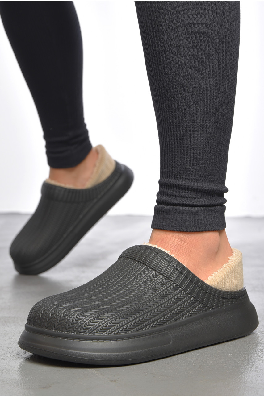 Галоши женские утепленные черного цвета М7001 186926