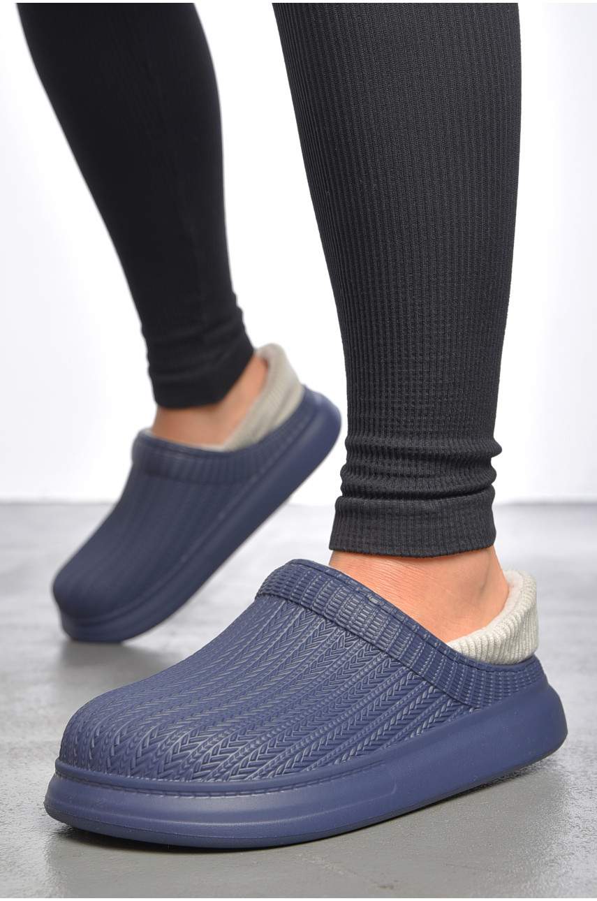 Галоши женские утепленные темно-синего цвета М7001 186927 Галоши женские утепленные темно-синего цвета М7001 186927