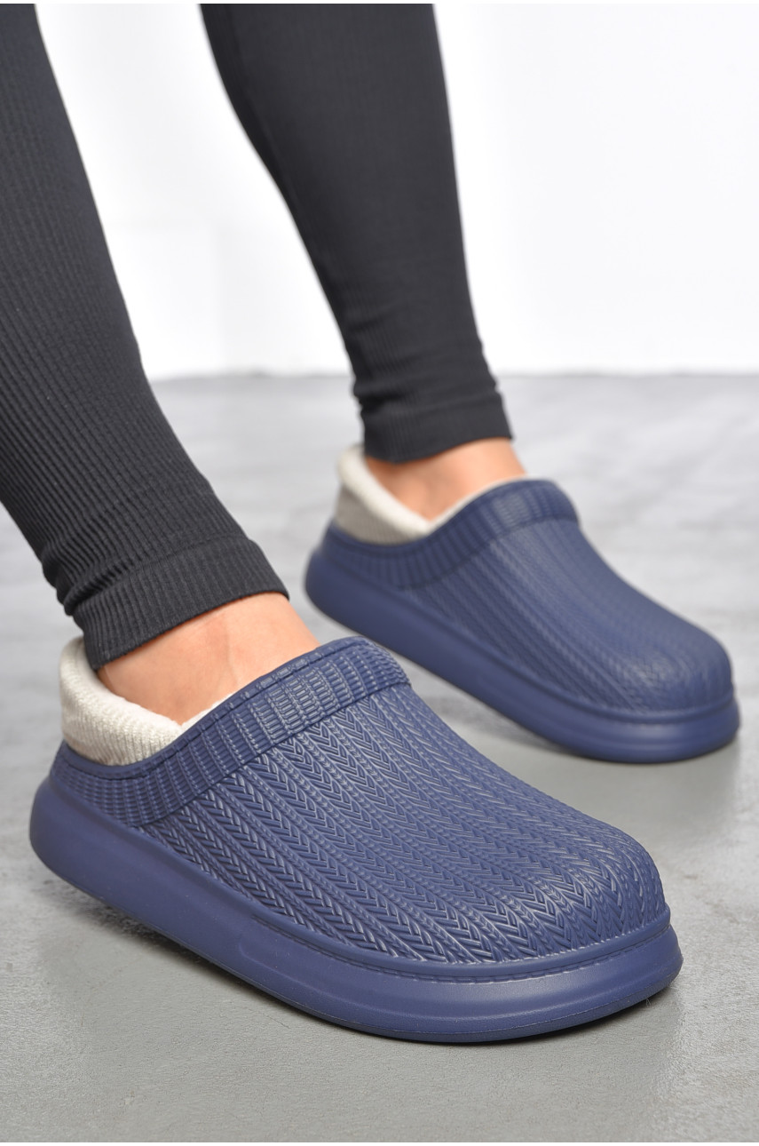 Галоши женские утепленные темно-синего цвета М7001 186927 Галоши женские утепленные темно-синего цвета М7001 186927