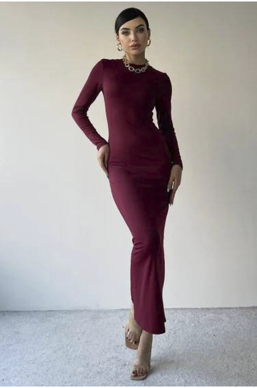 Платье женское бордового цвета 1454 186930