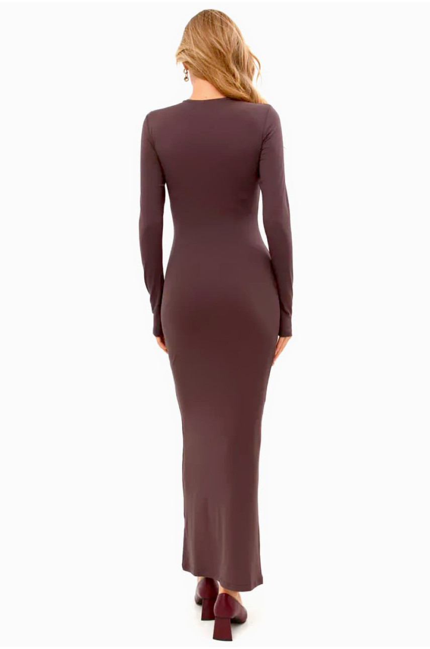 Платье женское цвета мокко 1454 186947